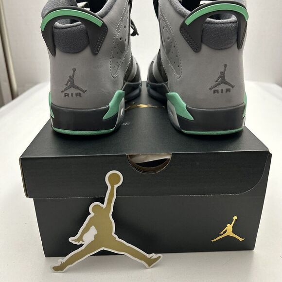 NIKE‎ Men 6.5 AIR JORDAN 6 RETRO GG GREY-GREEN GLOW 2933